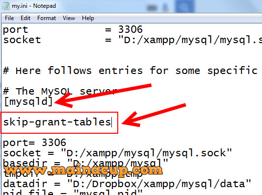 [Solved] #1045 cannot log in to the mysql server phpmyadmin