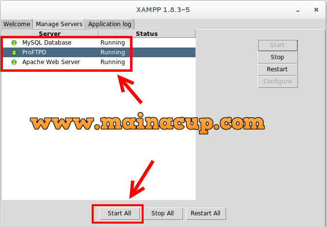 การติดตั้ง XAMPP บน Linux CentOS 7 แบบ GUI