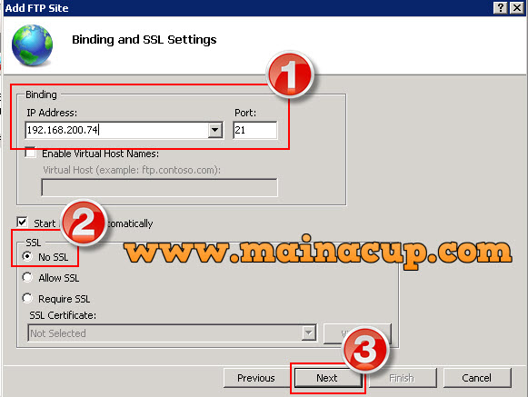 วิธีการตั้งค่า FTP Account บน Windows Server 2008 R2 ด้วย IIS 7