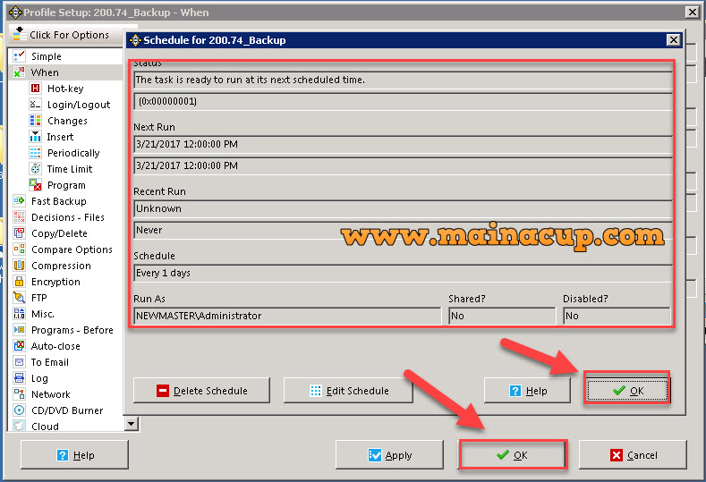 การ Backup Mysql Database แบบ FTP ข้าม Server ด้วยโปรแกรม SyncBackPro