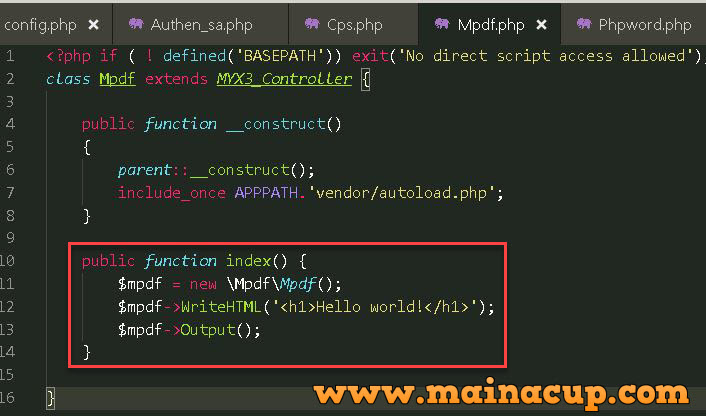 การใช้งาน Codeigniter ร่วมกับ Composer (phpoffice , mpdf , mongodb)