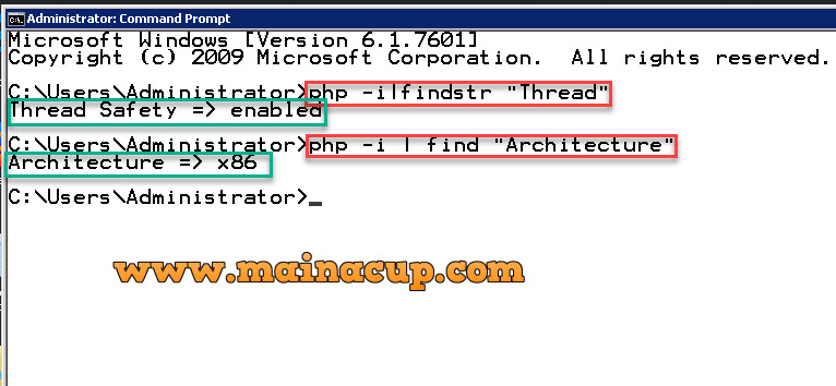 วิธีตรวจสอบ PHP ติดตั้งแบบ threadsafe หรือ nonthreadsafe บน Windows