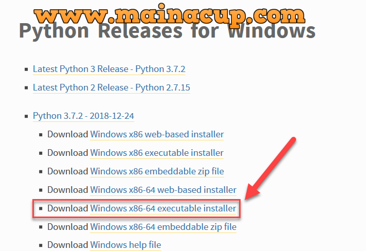 การติดตั้ง python 3.7 บน Windows