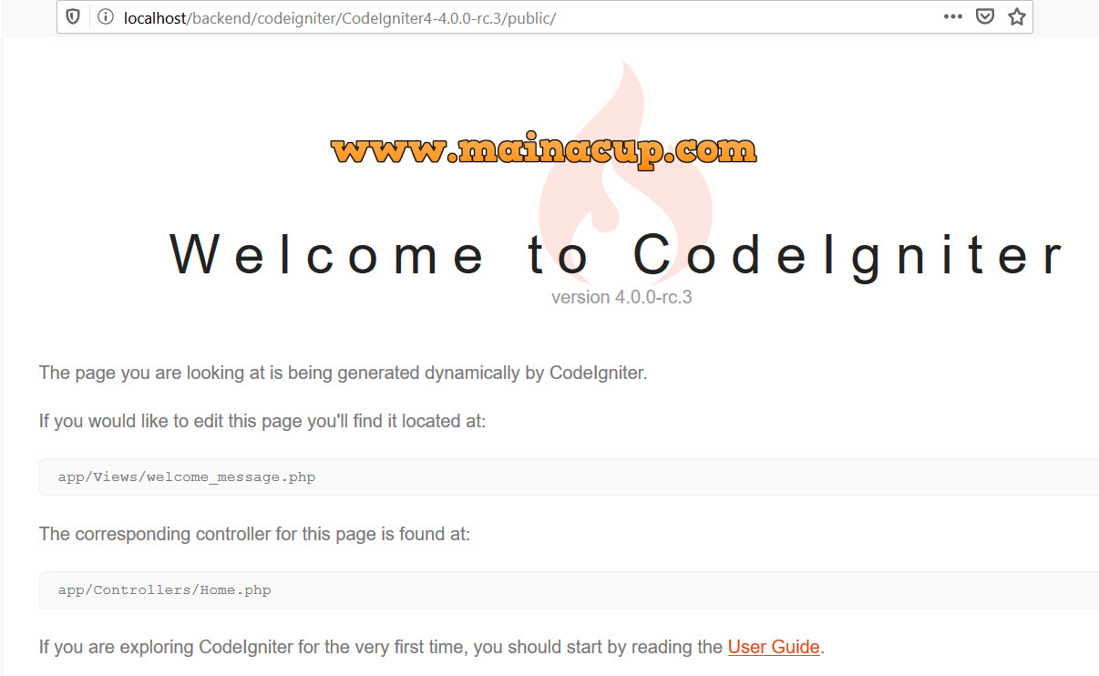 การติดตั้ง PHP Codeigniter 4