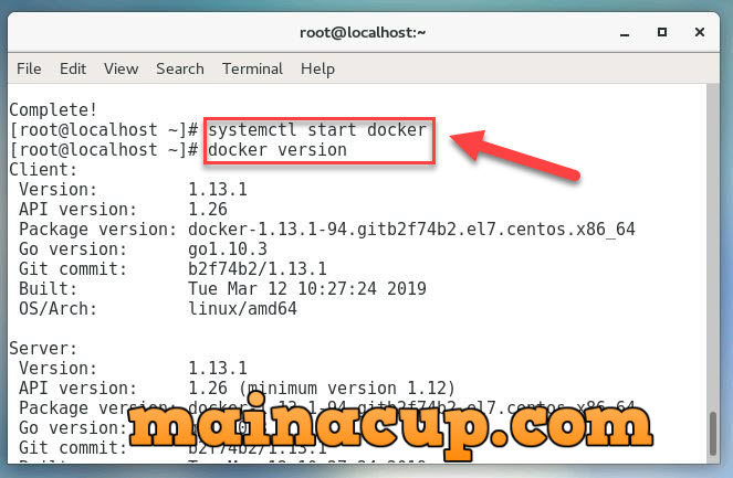 การติดตั้ง Docker บน Linux Cent OS7