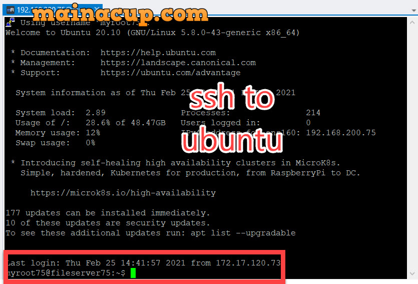 วีธี Enable root login over SSH บน Ubuntu 20