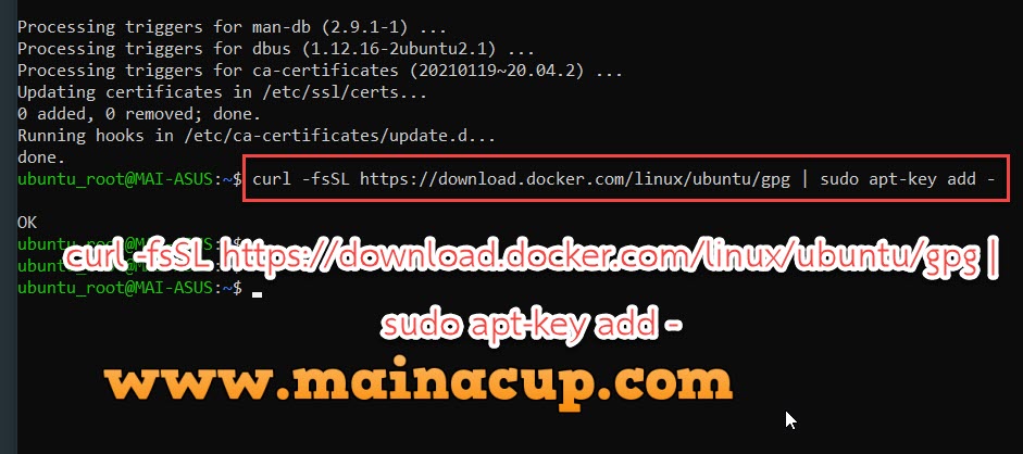 ติดตั้ง Docker Ubuntu 20.04 ผ่าน WSL2 บน WIndows 10