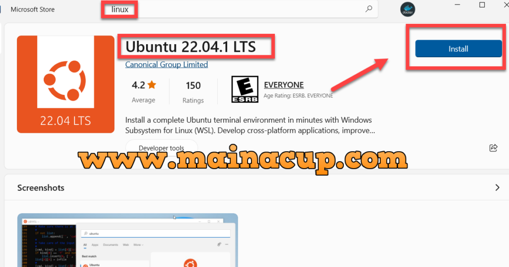 ติดตั้ง Ubuntu 22.04.1 LTS ด้วย WSL2 บน Windows 10