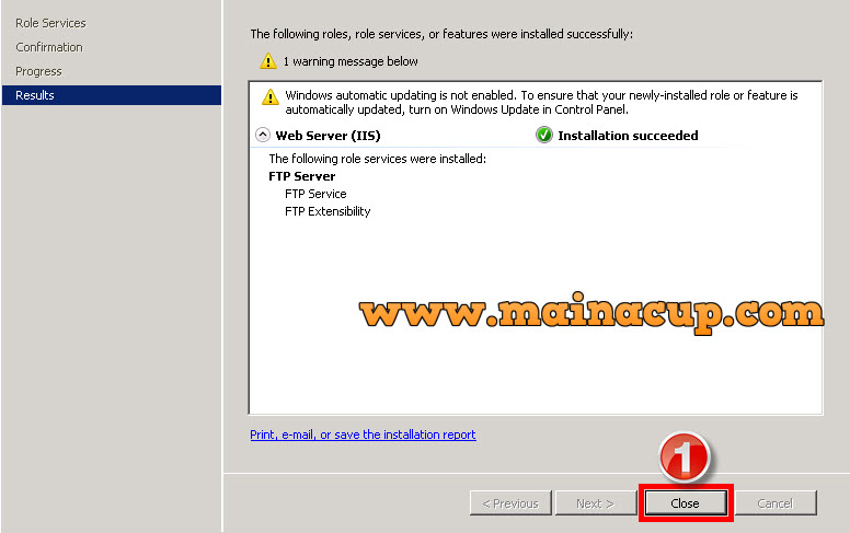 การติดตั้ง FTP บน Windows Server 2008 R2 (IIS7)
