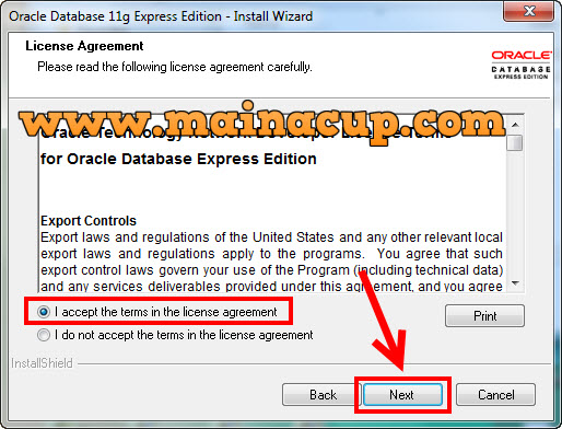 การติดตั้ง Oracle Database Express Edition 11g Release 2 (Windows x64)