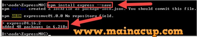 การติดตั้ง Express JS บน Windows