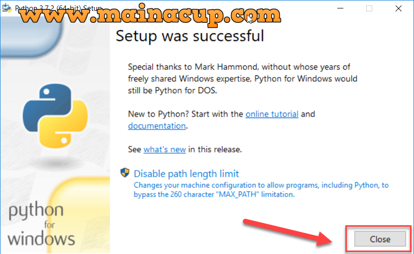 การติดตั้ง python 3.7 บน Windows