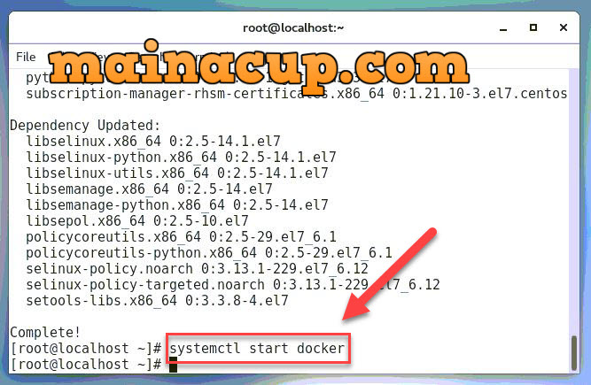 การติดตั้ง Docker บน Linux Cent OS7