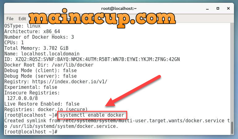 การติดตั้ง Docker บน Linux Cent OS7