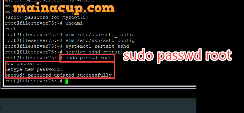 วีธี Enable root login over SSH บน Ubuntu 20