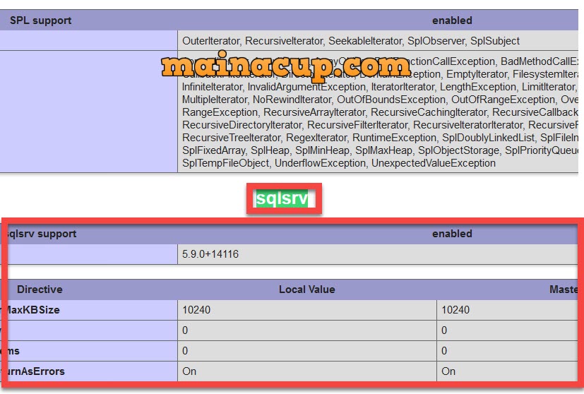 ติดตั้ง SQLSRV Extension สำหรับ php 7.4 Microsoft Drivers for PHP for SQL Server