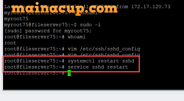 วีธี Enable root login over SSH บน Ubuntu 20