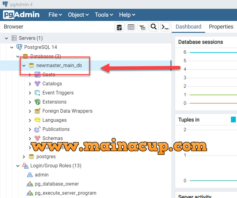 การสร้าง New User , New Database , Create Tables PostgreSQL ด้วย Pgadmin4