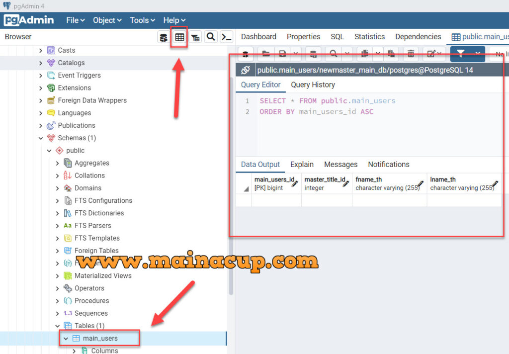 การเพิ่มข้อมูลลงใน PostgreSQL ด้วย PgAdmin 4