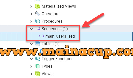 การสร้าง Sequence ใน PostgreSQL ด้วย PgAdmin4