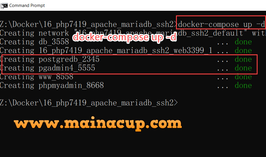 การติดตั้ง PostgreSQL และ PgAdmin 4 ด้วย Docker Compose บน Windows 10