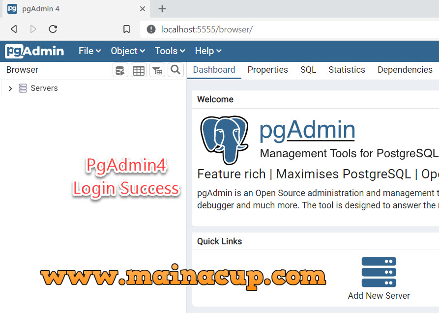 การติดตั้ง PostgreSQL และ PgAdmin 4 ด้วย Docker Compose บน Windows 10