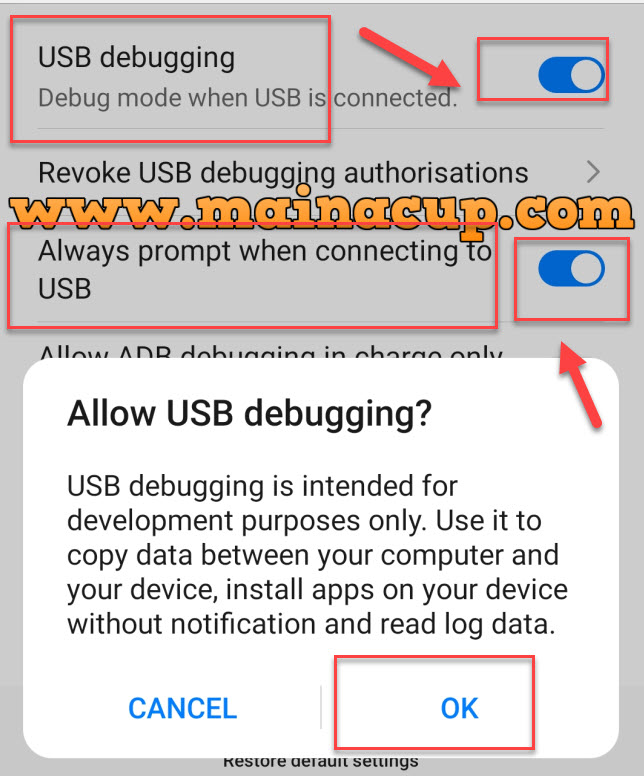Flutter เปิดโหมดนักพัฒนา เพื่อทำ USB Debugging Android Device